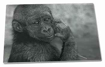 Large Glass Cutting Chopping Board Baby Mountain Gorilla