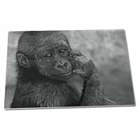 Large Glass Cutting Chopping Board Baby Mountain Gorilla