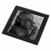 Baby Mountain Gorilla Black Rim High Quality Glass Coaster
