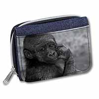 Baby Mountain Gorilla Unisex Denim Purse Wallet