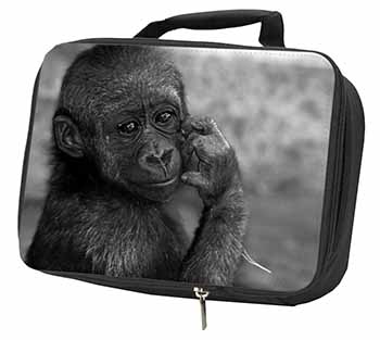 Baby Mountain Gorilla Black Insulated School Lunch Box/Picnic Bag