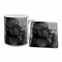 Baby Mountain Gorilla Mug and Coaster Set - Advanta Group®
