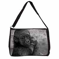 Baby Mountain Gorilla Large Black Laptop Shoulder Bag School/College