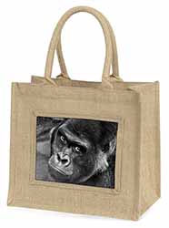 Gorilla Natural/Beige Jute Large Shopping Bag