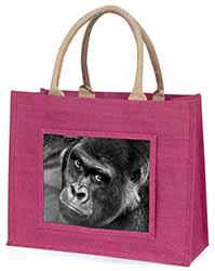 Gorilla Large Pink Jute Shopping Bag