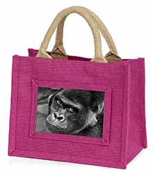 Gorilla Little Girls Small Pink Jute Shopping Bag