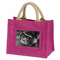 Gorilla Little Girls Small Pink Jute Shopping Bag