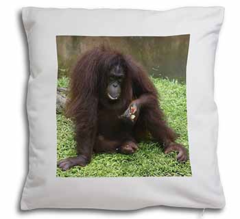 Orangutan Soft White Velvet Feel Scatter Cushion