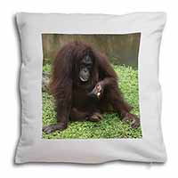 Orangutan Soft White Velvet Feel Scatter Cushion