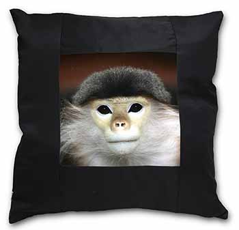 Cheeky Monkey Black Border Satin Feel Cushion Cover With Pillow Insert