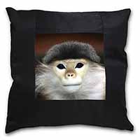 Cheeky Monkey Black Border Satin Feel Cushion Cover With Pillow Insert
