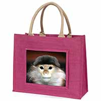 Cheeky Monkey Large Pink Shopping Bag Christmas Present Idea