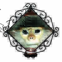 Cheeky Monkey Wrought Iron T-light Candle Holder Gift