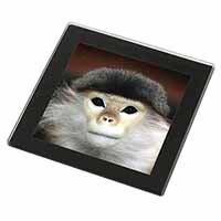 Cheeky Monkey Black Rim Glass Coaster Animal Breed Gift