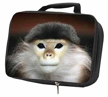 Cheeky Monkey Black Insulated School Lunch Box Bag