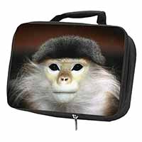 Cheeky Monkey Black Insulated School Lunch Box Bag