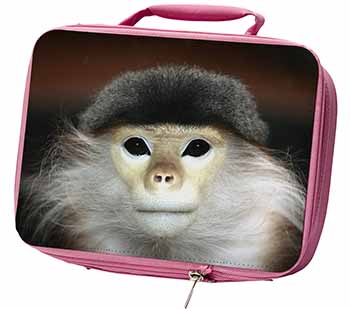 Cheeky Monkey Insulated Pink School Lunch Box Bag