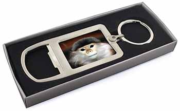 Cheeky Monkey Chrome Metal Bottle Opener Keyring in Box Gift Idea