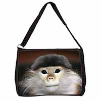 Cheeky Monkey Large Black Laptop Shoulder Bag School/College