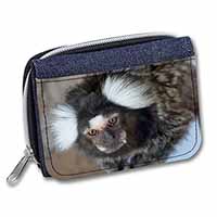 Marmoset Monkey Unisex Denim Purse Wallet