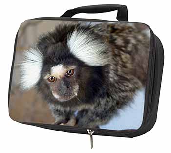 Marmoset Monkey Black Insulated School Lunch Box/Picnic Bag