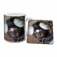 Marmoset Monkey Mug and Coaster Set
