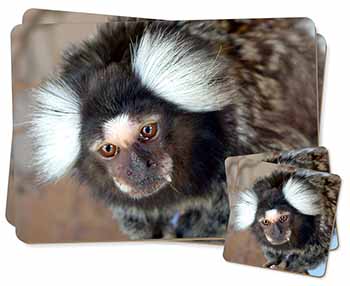 Marmoset Monkey Twin 2x Placemats and 2x Coasters Set in Gift Box