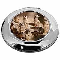 Meerkats Make-Up Round Compact Mirror