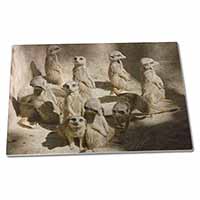 Large Glass Cutting Chopping Board Meerkats