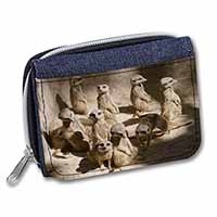 Meerkats Unisex Denim Purse Wallet