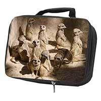 Meerkats Black Insulated School Lunch Box/Picnic Bag