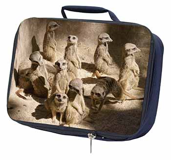 Meerkats Navy Insulated School Lunch Box/Picnic Bag