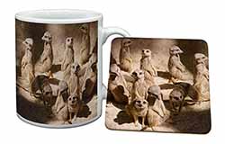 Meerkats Mug and Coaster Set