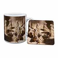 Meerkats Mug and Coaster Set