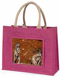 Chipmumks Large Pink Shopping Bag Christmas Present Idea