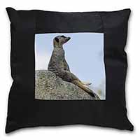 Meerkat Black Satin Feel Scatter Cushion - Advanta Group®