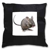 House Mouse Black Satin Feel Scatter Cushion
