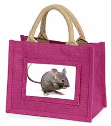 House Mouse Little Girls Small Pink Jute Shopping Bag