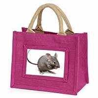 House Mouse Little Girls Small Pink Jute Shopping Bag