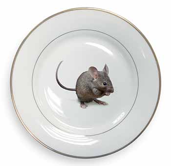 House Mouse Gold Rim Plate Printed Full Colour in Gift Box
