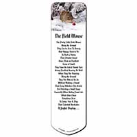 Cute Field Mouse in Snow Bookmark, Book mark, Printed full colour