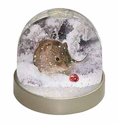 Cute Field Mouse in Snow Snow Globe Photo Waterball