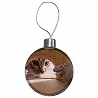 Cat and Mouse Christmas Bauble