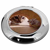 Cat and Mouse Make-Up Round Compact Mirror