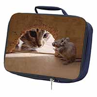 Cat and Mouse Navy Insulated School Lunch Box/Picnic Bag