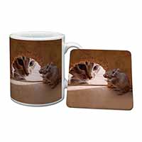 Cat and Mouse Mug and Coaster Set