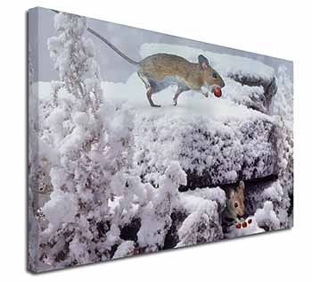Field Mice, Snow Mouse Canvas X-Large 30"x20" Wall Art Print