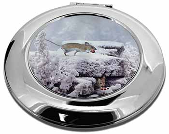 Field Mice, Snow Mouse Make-Up Round Compact Mirror - Advanta Group®