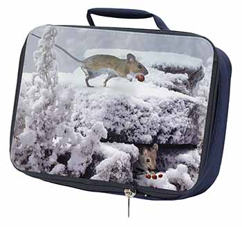 Field Mice, Snow Mouse Navy Insulated School Lunch Box/Picnic Bag