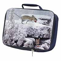 Field Mice, Snow Mouse Navy Insulated School Lunch Box/Picnic Bag